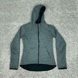 Nike Hoodie Womens Medium Gray Full Zip Dri-FIT Fleece Running Training Top